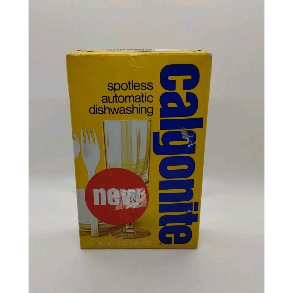 Vintage BOX of Calgonite detergent pre-barcode 1971 1972 era - 20 Oz